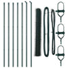 Vidaxl afrasteringspaal groen 10 x 1,2 m (50 mm gaas) staal en pvc