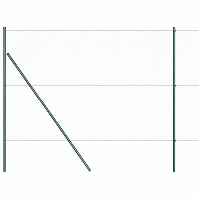 Vidaxl afrasteringspaal groen 10 x 1,5 m (25 mm gaas) staal en pvc