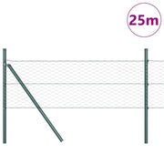 Vidaxl zeshoekig gaashek met grondbevestiging 25 x 0,4 m groen mesh - afbeelding 3