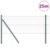 Vidaxl afrasteringspaal groen 25 x 0,6 m (25 mm gaas) staal en pvc