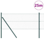 Vidaxl zeshoekig gaashek met grondbevestiging 25 x 0,6 m groen mesh - afbeelding 3