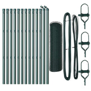 Vidaxl zeshoekig gaashek met grondbevestiging 25 x 0,8 m groen mesh - afbeelding 2