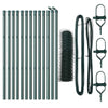 Vidaxl afrasteringspaal groen 25 x 0,8 m (36 mm gaas) staal en pvc