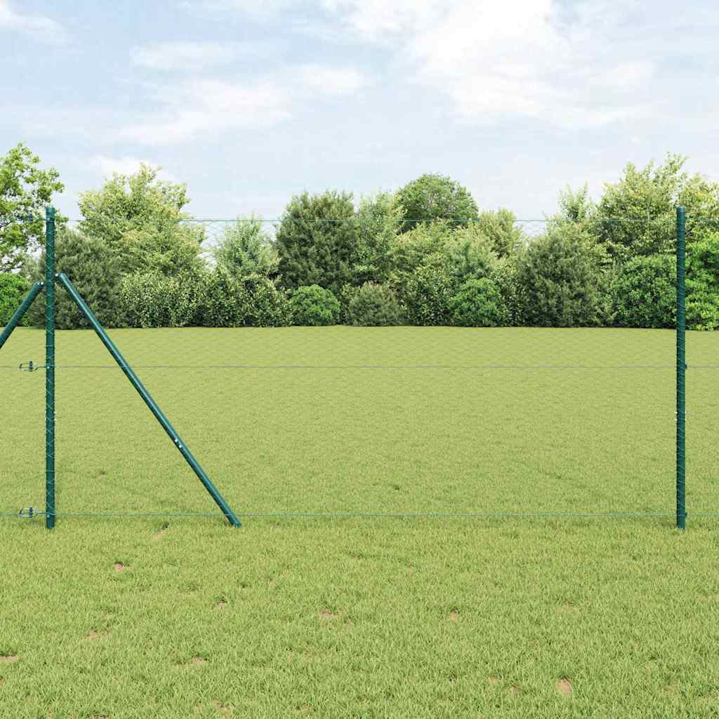 Vidaxl afrasteringspaal groen 25 x 1,2 m (25 mm gaas) staal