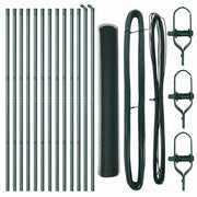Vidaxl zeshoekig gaashek met grondbevestiging 25 x 1,4 m groen mesh - afbeelding 2