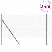 Vidaxl zeshoekig gaashek met grondbevestiging 25 x 1,4 m groen mesh - afbeelding 3