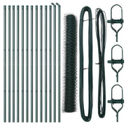 Vidaxl zeshoekig gaashek met grondbevestiging 25 x 1,4 m groen mesh - afbeelding 2