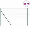 Vidaxl afrasteringspaal groen 25 x 1,4 m (50 mm gaas) staal en pvc