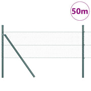 Vidaxl zeshoekig gaashek met grondbevestiging 50 x 0,4 m groen mesh - afbeelding 3