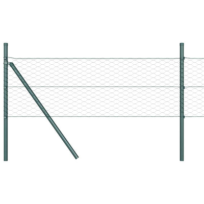 Vidaxl afrasteringspaal groen 50 x 0,4 m (36 mm gaas) staal en pvc