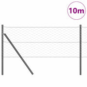 Vidaxl zeshoekig gaashek met grondbevestiging 10 x 0,6 m grijs mesh - afbeelding 3