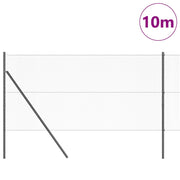 Vidaxl zeshoekig gaashek met grondbevestiging 10 x 1 m grijs mesh - afbeelding 3