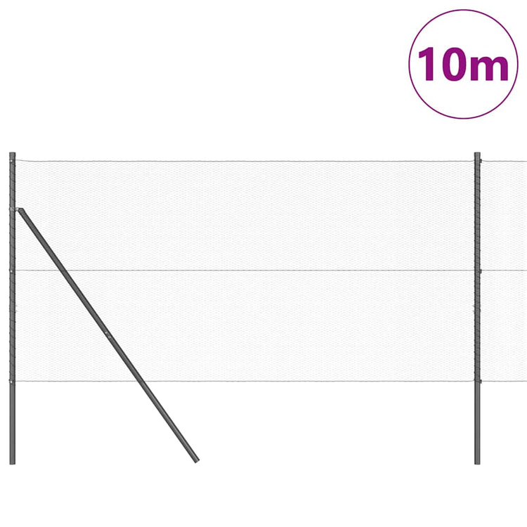 Vidaxl zeshoekig gaashek met grondbevestiging 10 x 1 m grijs mesh