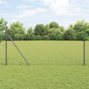 Vidaxl zeshoekig gaashek met grondbevestiging 10 x 1 m grijs mesh - afbeelding 1