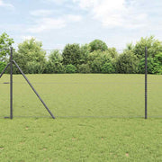Vidaxl zeshoekig gaashek met grondbevestiging 10 x 1 m grijs mesh - afbeelding 1