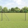 Vidaxl afrasteringspaal grijs 10 x 1,2 m (50 mm gaas) staal en pvc