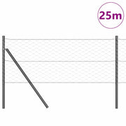 Vidaxl zeshoekig gaashek met grondbevestiging 25 x 0,6 m grijs mesh - afbeelding 3