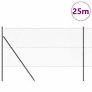 Vidaxl zeshoekig gaashek met grondbevestiging 25 x 1,4 m grijs mesh - afbeelding 3
