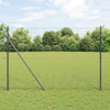Vidaxl afrasteringspaal grijs 25 x 1,5 m (36 mm gaas) staal