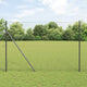 Vidaxl zeshoekig gaashek met grondbevestiging 25 x 1,5 m grijs mesh