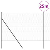 Vidaxl zeshoekig gaashek met grondbevestiging 25 x 1,5 m grijs mesh - afbeelding 3