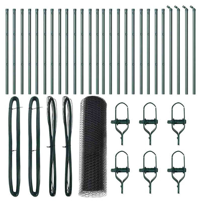 Vidaxl afrasteringspaal grijs 50 x 0,4 m (13 mm gaas) staal en pvc