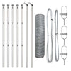 Vidaxl afrasteringspaal zilver 10 x 0,4 m (36 mm gaas) staal