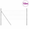 Vidaxl afrasteringspaal zilver 10 x 0,5 m (50 mm gaas) staal
