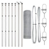 Vidaxl afrasteringspaal zilver 10 x 0,8 m (25 mm gaas) staal