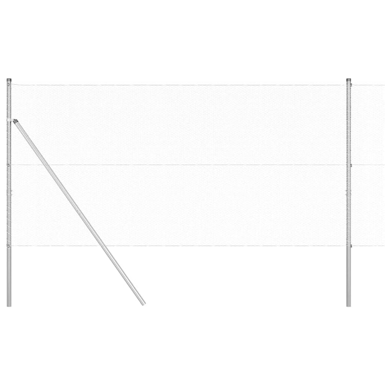 Vidaxl zeshoekig gaashek met grondbevestiging 10 x 1,4 m zilver mesh