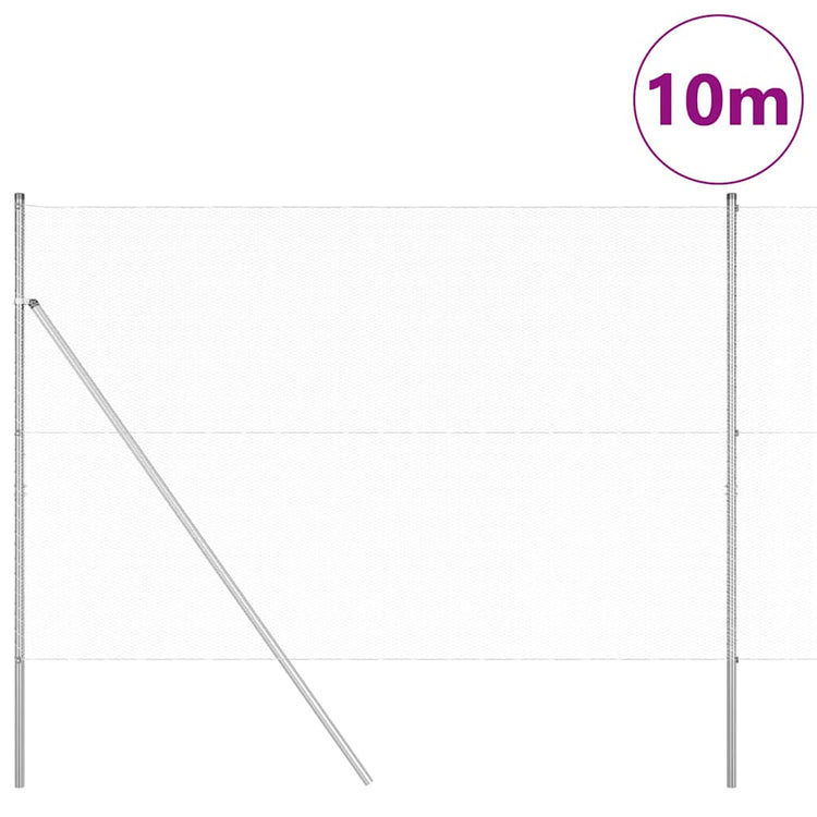 Vidaxl zeshoekig gaashek met grondbevestiging 10 x 1,5 m zilver mesh