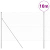 Vidaxl afrasteringspaal zilver 10 x 1,5 m (36 mm gaas) staal