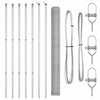 Vidaxl afrasteringspaal zilver 10 x 1,6 m (13 mm gaas) staal