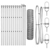 Vidaxl afrasteringspaal zilver 25 x 0,5 m (36 mm gaas) staal
