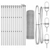 Vidaxl afrasteringspaal zilver 25 x 0,6 m (25 mm gaas) staal