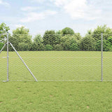 Vidaxl zeshoekig gaashek met grondbevestiging 25 x 1 m zilver mesh - afbeelding 1