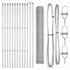 Vidaxl afrasteringspaal zilver 25 x 1,2 m (25 mm gaas) staal