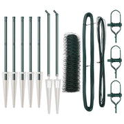 Vidaxl zeshoekig gaasgek met palen 10 x 0,4 m pvc-coated staal groen - afbeelding 2