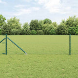 Vidaxl zeshoekig gaasgek met palen 10 x 0,8 m pvc-coated staal groen - afbeelding 1