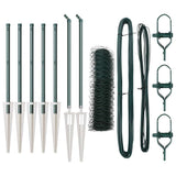 Vidaxl zeshoekig gaasgek met palen 10 x 0,8 m pvc-coated staal groen - afbeelding 2