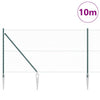 Vidaxl afrasteringspaal groen 10 x 1 m (25 mm gaas) staal en pvc
