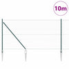 Vidaxl afrasteringspaal groen 10 x 1 m (36 mm gaas) staal en pvc