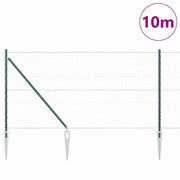 Vidaxl zeshoekig gaasgek met palen 10 x 1 m pvc-coated staal groen - afbeelding 3