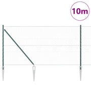 Vidaxl zeshoekig gaasgek met palen 10 x 1,2 m pvc-coated staal groen - afbeelding 3