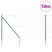 Vidaxl zeshoekig gaasgek met palen 10 x 1,4 m pvc-coated staal groen - afbeelding 3