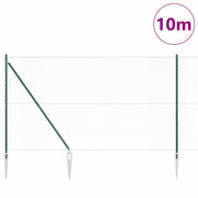 Vidaxl zeshoekig gaasgek met palen 10 x 1,6 m pvc-coated staal groen - afbeelding 3