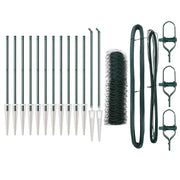 Vidaxl zeshoekig gaasgek met palen 25 x 0,4 m pvc-coated staal groen - afbeelding 2