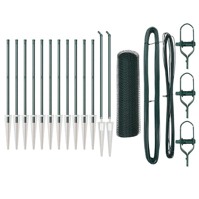 Vidaxl afrasteringspaal groen 25 x 0,5 m (13 mm gaas) staal