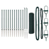 Vidaxl afrasteringspaal groen 25 x 0,6 m (25 mm gaas) staal en pvc