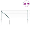 Vidaxl afrasteringspaal groen 25 x 0,6 m (25 mm gaas) staal en pvc